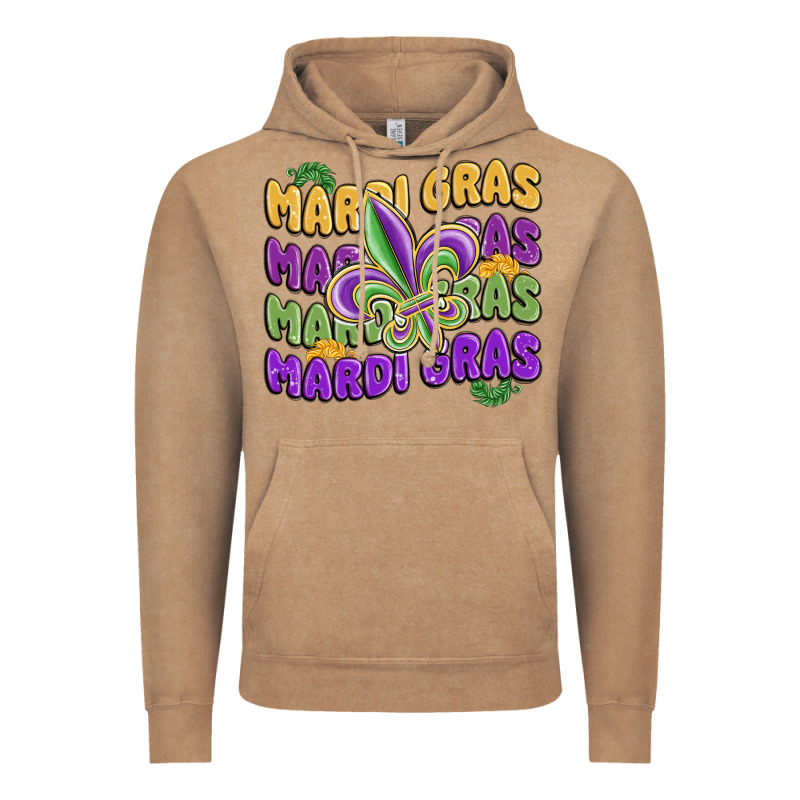 Mardi Gras With Fleur De Lis Vintage Hoodie by MaliasSmallBusiness | Teevron