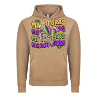 Vintage Coffee mardi gras with fleur de lis Vintage Hoodie - MaliasSmallBusiness