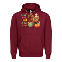 Burgundy Pumpkin spice and Jesus christ Zipper Hoodie - NancyCooperArtShop