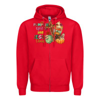Red Pumpkin spice and Jesus christ Zipper Hoodie - NancyCooperArtShop