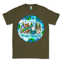 Army Green merry christmas Classic Tee - CowhideDigitalArt