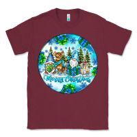 Burgundy merry christmas Classic Tee - CowhideDigitalArt