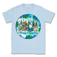 Dusty Blue merry christmas Classic Tee - CowhideDigitalArt