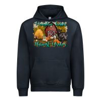 Navy pumpkin kisses harvest wishes Urban Hoodie - BundleAndBundleShop