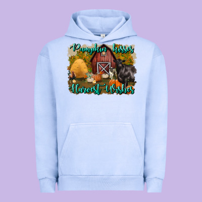 Pumpkin Kisses Harvest Wishes Urban Hoodie Designed By Bundleandbundleshop