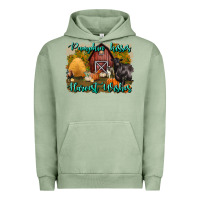 Pigment Oil Green pumpkin kisses harvest wishes Urban Hoodie - BundleAndBundleShop