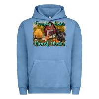 Pigment Pebble Blue pumpkin kisses harvest wishes Urban Hoodie - BundleAndBundleShop