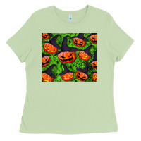 Matcha halloween pumpkin tumbler Ladies Tee - BundleAndBundleShop