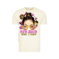 Messy Bun Gym Hair Dont Care Vintage Tee | Teevron