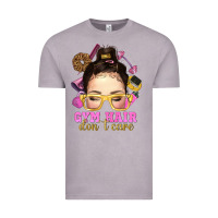 Vintage Zinc messy bun gym hair dont care Vintage Tee - NancyCooperArtShop