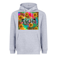 Heather Grey Mom rainbow sunflower Heavyweight Hoodie - CowGirlArtShop
