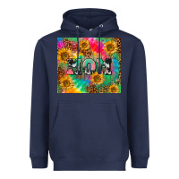 Navy Mom rainbow sunflower Heavyweight Hoodie - CowGirlArtShop