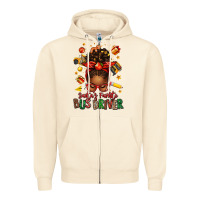 Sandshell santas favorite school bus driver afro messy bun Zipper Hoodie - texasbilliewilder
