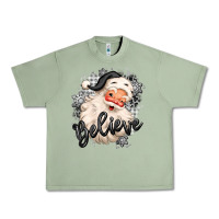 Oil Green believe buffalo plaid white christmas santa claus Urban Heavy Tee - MaliasSmallBusiness