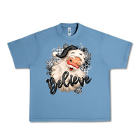 Pebble Blue believe buffalo plaid white christmas santa claus Urban Heavy Tee - MaliasSmallBusiness