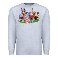 Heather Grey Easter gnomies truck  Easter Day Premium Sweatshirt - CowGirlArtShop