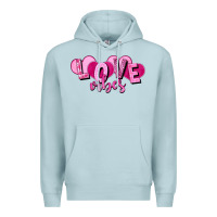 Blue Mist Love vibes Valentine's Day Premium Hoodie - HowdyJamesFarm