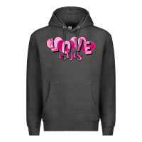 Charcoal Heather Love vibes Valentine's Day Premium Hoodie - HowdyJamesFarm