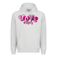 Dove Grey Love vibes Valentine's Day Premium Hoodie - HowdyJamesFarm