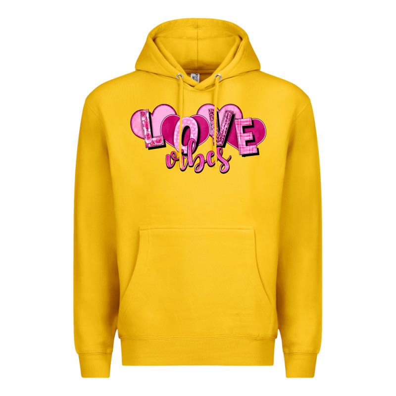 Love Vibes Valentine's Day Premium Hoodie by HowdyJamesFarm | Teevron