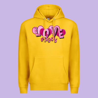 Love Vibes Valentine's Day Premium Hoodie Designed By Howdyjamesfarm