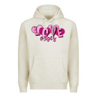 Oatmeal Heather Love vibes Valentine's Day Premium Hoodie - HowdyJamesFarm