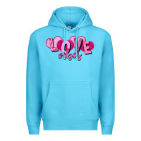 Ocean Blue Love vibes Valentine's Day Premium Hoodie - HowdyJamesFarm
