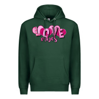 Sports Green Love vibes Valentine's Day Premium Hoodie - HowdyJamesFarm