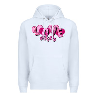 White Love vibes Valentine's Day Premium Hoodie - HowdyJamesFarm