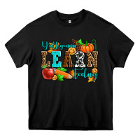 Black y'all gonna learn today pumpkin and pen Heavy Core Tee - AdoDesignShop