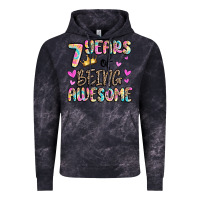 Cloud Black 7 years of being awesome Vintage Hoodie - MaliasSmallBusiness