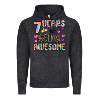Vintage Black 7 years of being awesome Vintage Hoodie - MaliasSmallBusiness