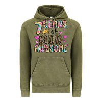 Vintage Olive 7 years of being awesome Vintage Hoodie - MaliasSmallBusiness