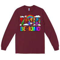 Burgundy name celebrate kindness and diversity Long Sleeve Tee - LillyAllenDesigns