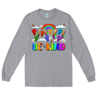 Heather Grey name celebrate kindness and diversity Long Sleeve Tee - LillyAllenDesigns
