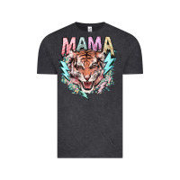 Vintage Black mama tiger lightning bolt Vintage Tee - NancyCooperArtShop