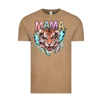 Vintage Coffee mama tiger lightning bolt Vintage Tee - NancyCooperArtShop