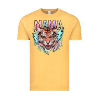 Vintage Mustard mama tiger lightning bolt Vintage Tee - NancyCooperArtShop