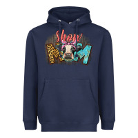 Navy Show mom cow Heavyweight Hoodie - CowGirlArtShop