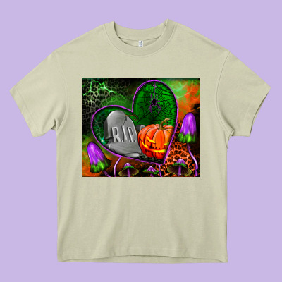 Halloween Heart Mouse Pad Heavy Core Tee Designed By Bundleandbundleshop