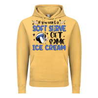 Vintage Mustard if you want a soft serve get some ice cream Vintage Hoodie - MaliasSmallBusiness