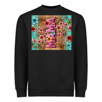 Black floral mama Heavyweight Sweatshirt - LillyAllenDesigns