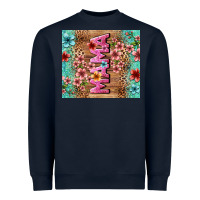 Navy floral mama Heavyweight Sweatshirt - LillyAllenDesigns