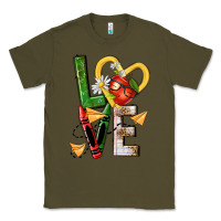 Army Green teacher love nca Classic Tee - NancyCooperArtShop
