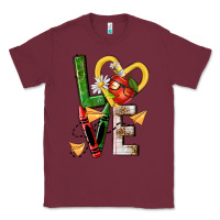 Burgundy teacher love nca Classic Tee - NancyCooperArtShop