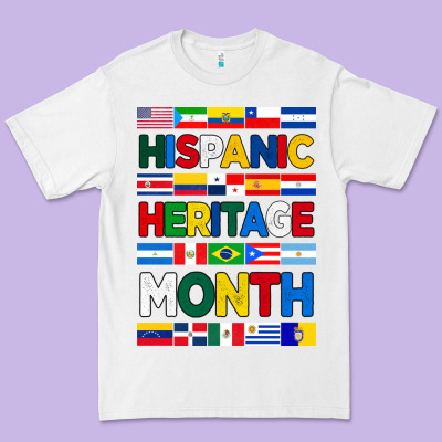 Hispanic Haritage Month Flags Premium Tee Designed By Bundleandbundleshop