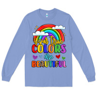 Name Vibrant Positivity Rainbow Art Long Sleeve Tee | Teevron