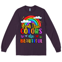 Plum name vibrant positivity rainbow art Long Sleeve Tee - LillyAllenDesigns