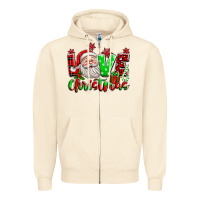 Sandshell love christmas santa Zipper Hoodie - texasbilliewilder