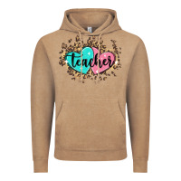 Vintage Coffee heart teacher Vintage Hoodie - MaliasSmallBusiness